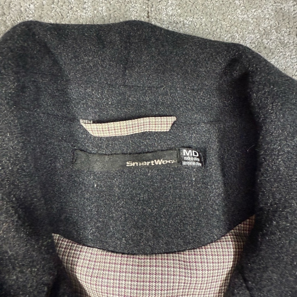 Smart wool Womens Wool Banff Full Zip Gray Black Jacket Size Medium - Picture 3 of 8